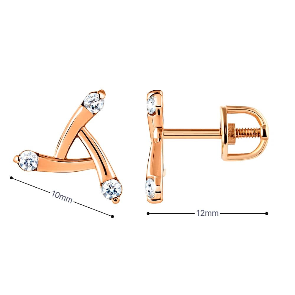 Золоті сережки-гвоздики (з40035) - 5