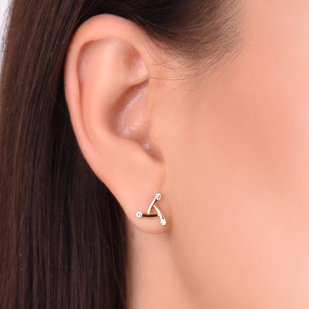 Золоті сережки-гвоздики (з40035) - 2