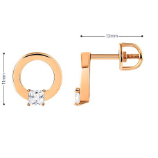 Золоті сережки-гвоздики (з40037) - 2