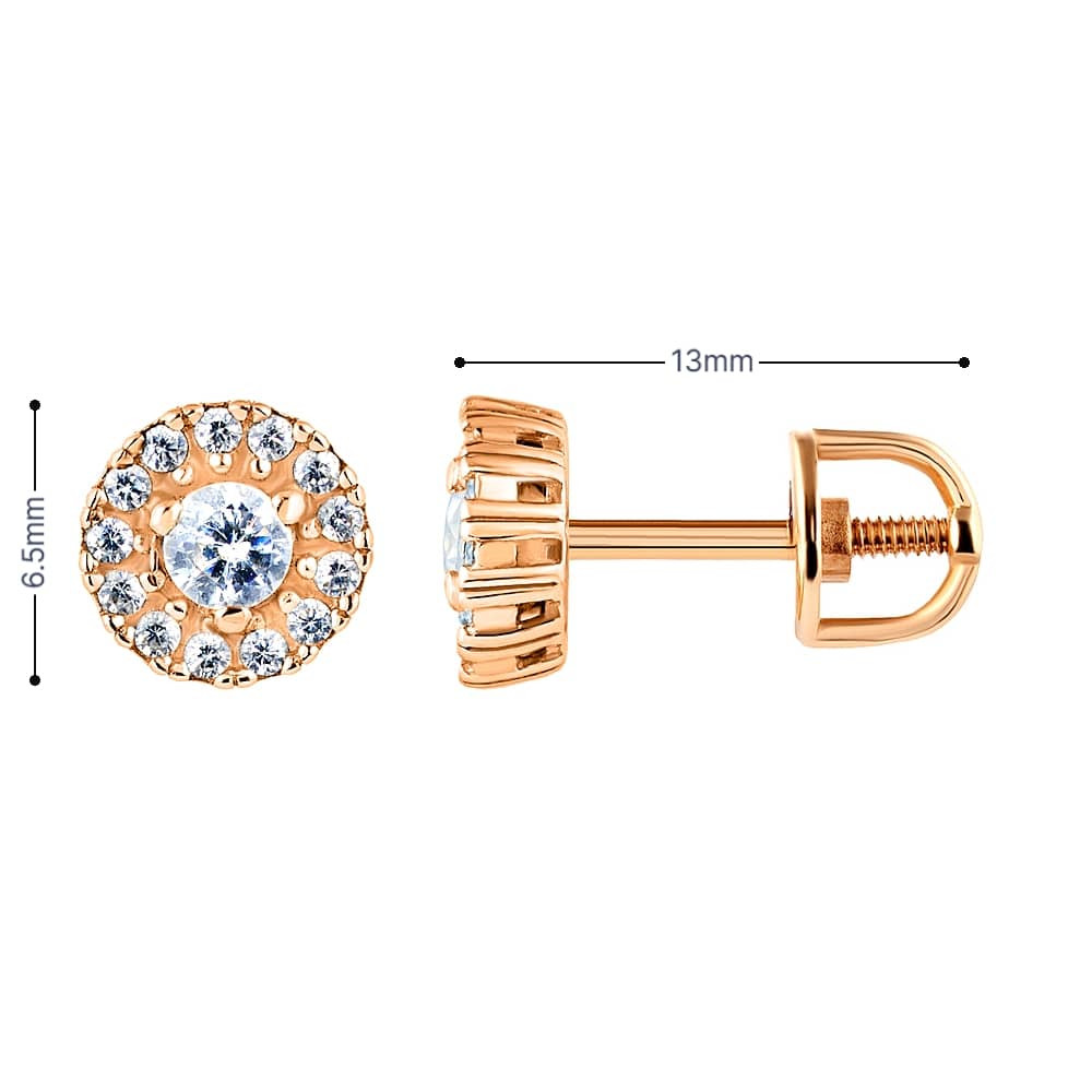 Золоті сережки-гвоздики (з40038) - 2