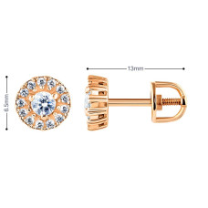 Золоті сережки-гвоздики (з40038) - 2