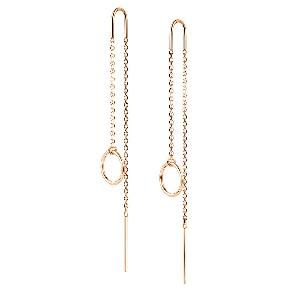 Золоті сережки-протяжки (з40042) - 1