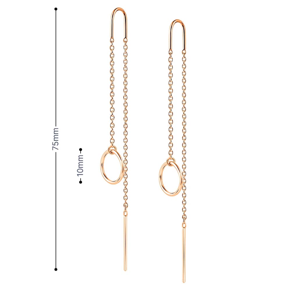 Золоті сережки-протяжки (з40042) - 2