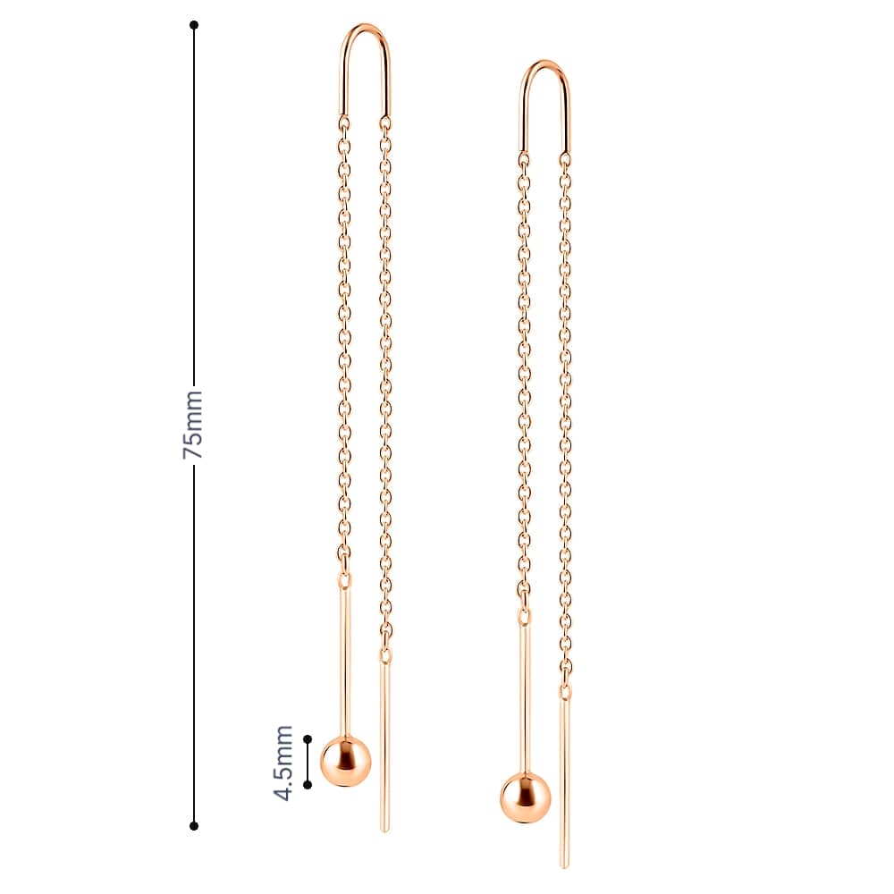 Золоті сережки-протяжки (з40043) - 2