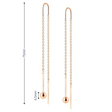 Золоті сережки-протяжки (з40043) - 2