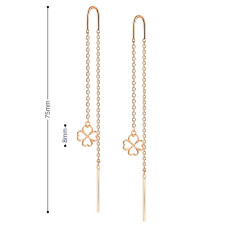 Золоті сережки-протяжки (з40048) - 2