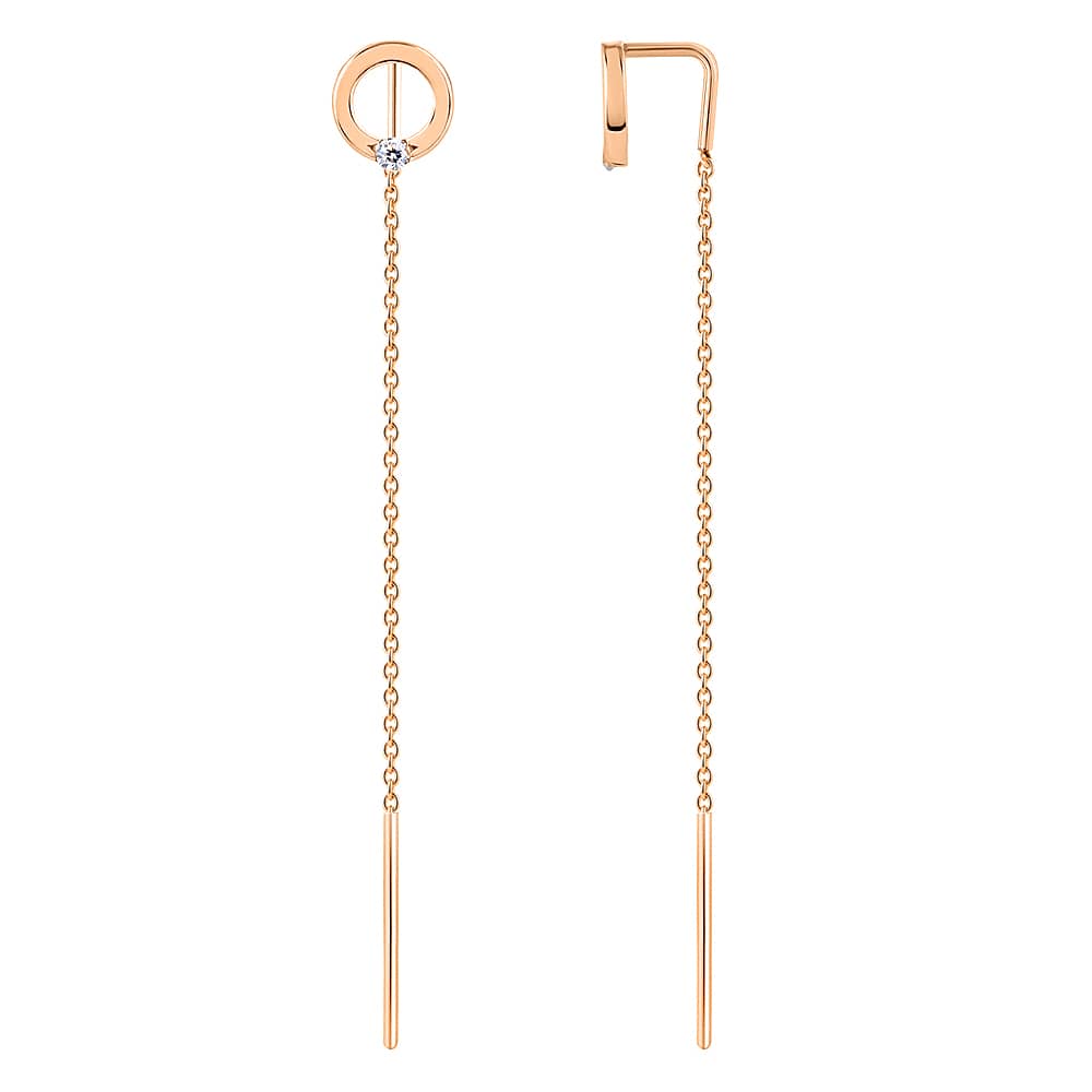 Золоті сережки-протяжки (з40050) - 1