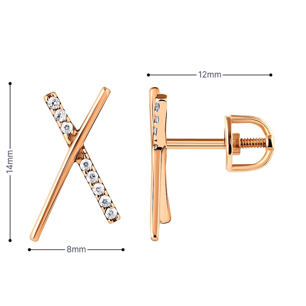 Золоті сережки-гвоздики (з40051) - 2