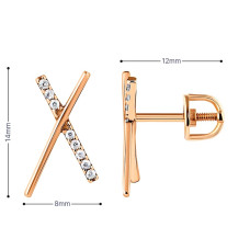 Золоті сережки-гвоздики (з40051) - 2