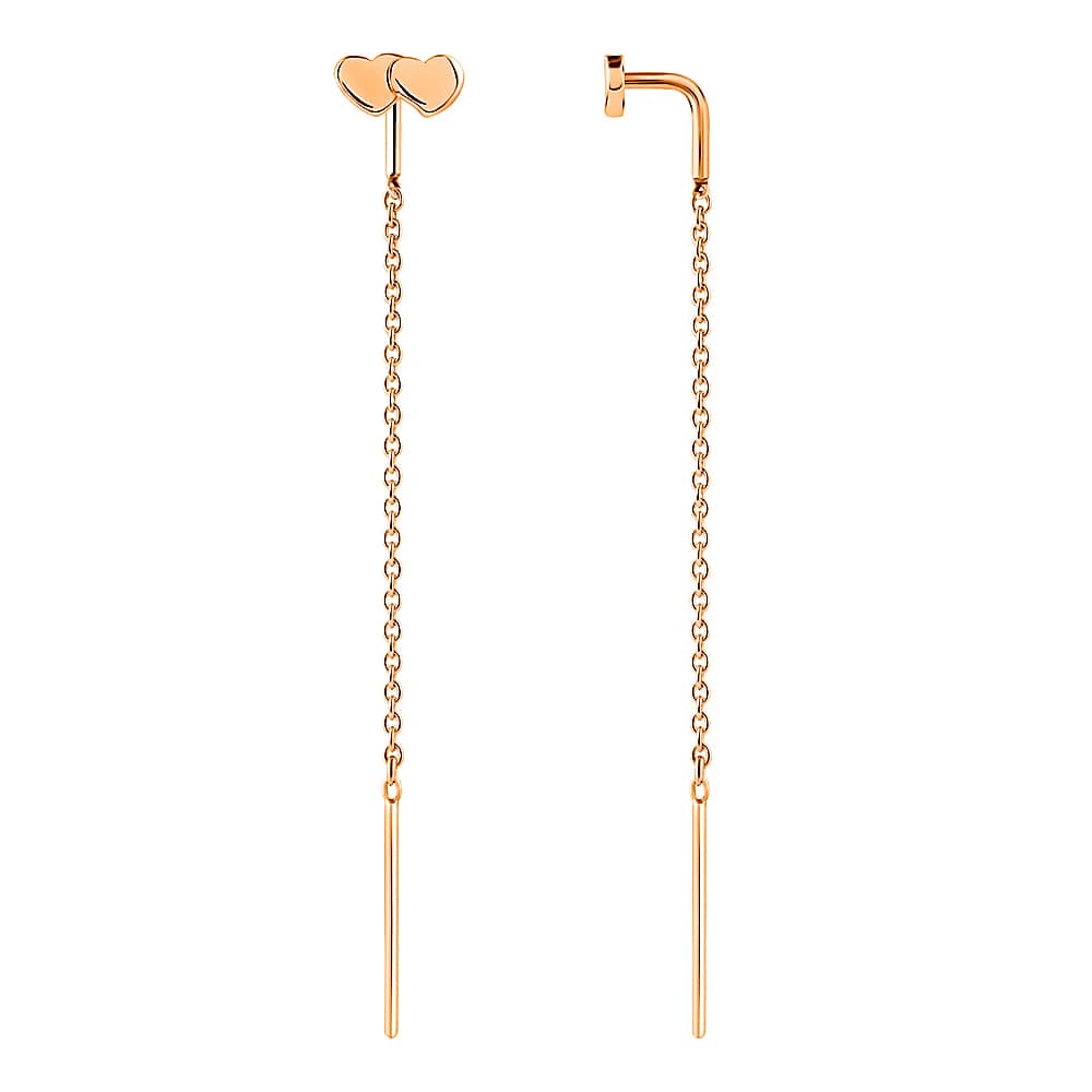 Золоті сережки-протяжки (з40052) - 1