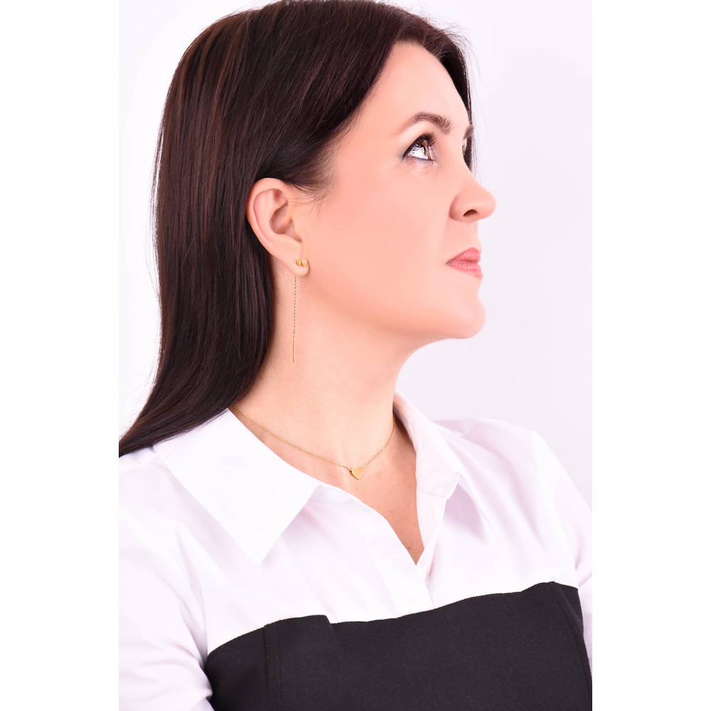 Золоті сережки-протяжки (з40052) - 3