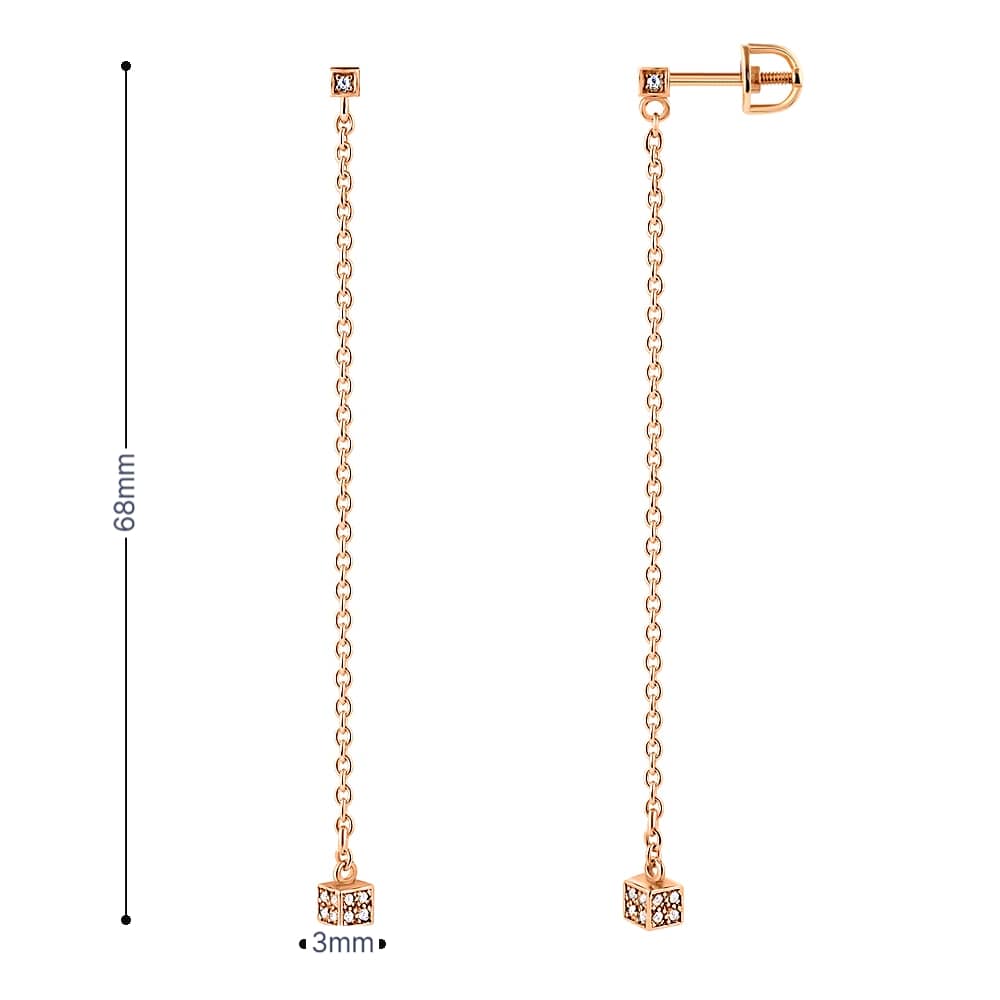 Золоті сережки-гвоздики (з40057) - 5