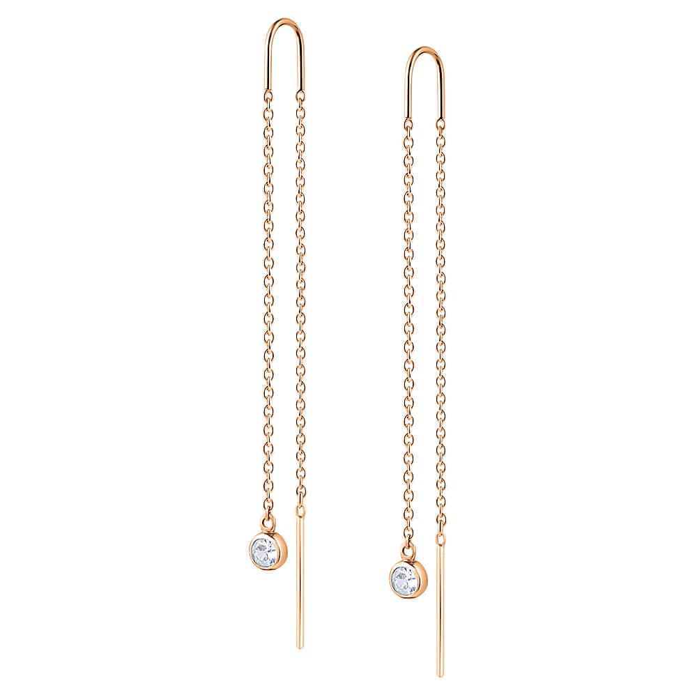 Золоті сережки-протяжки (з40058) - 1