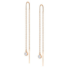 Золоті сережки-протяжки (з40058)