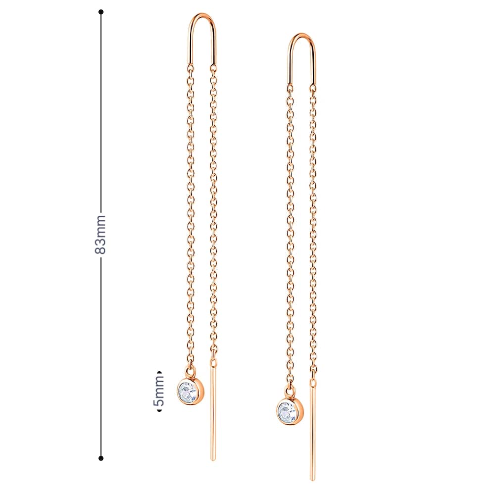 Золоті сережки-протяжки (з40058) - 2