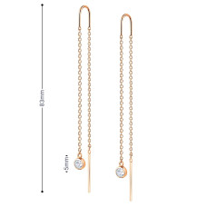 Золоті сережки-протяжки (з40058) - 2