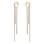 Золоті сережки-протяжки Лунниця (з40061) - комплект