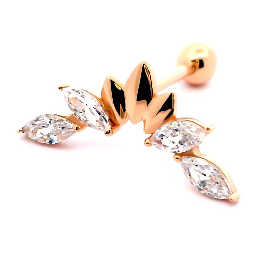 Золота сережка для хеліксу (з40067) - 4