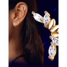 Серьга для хеликса из желтого золота Диадема (з40067) - 2
