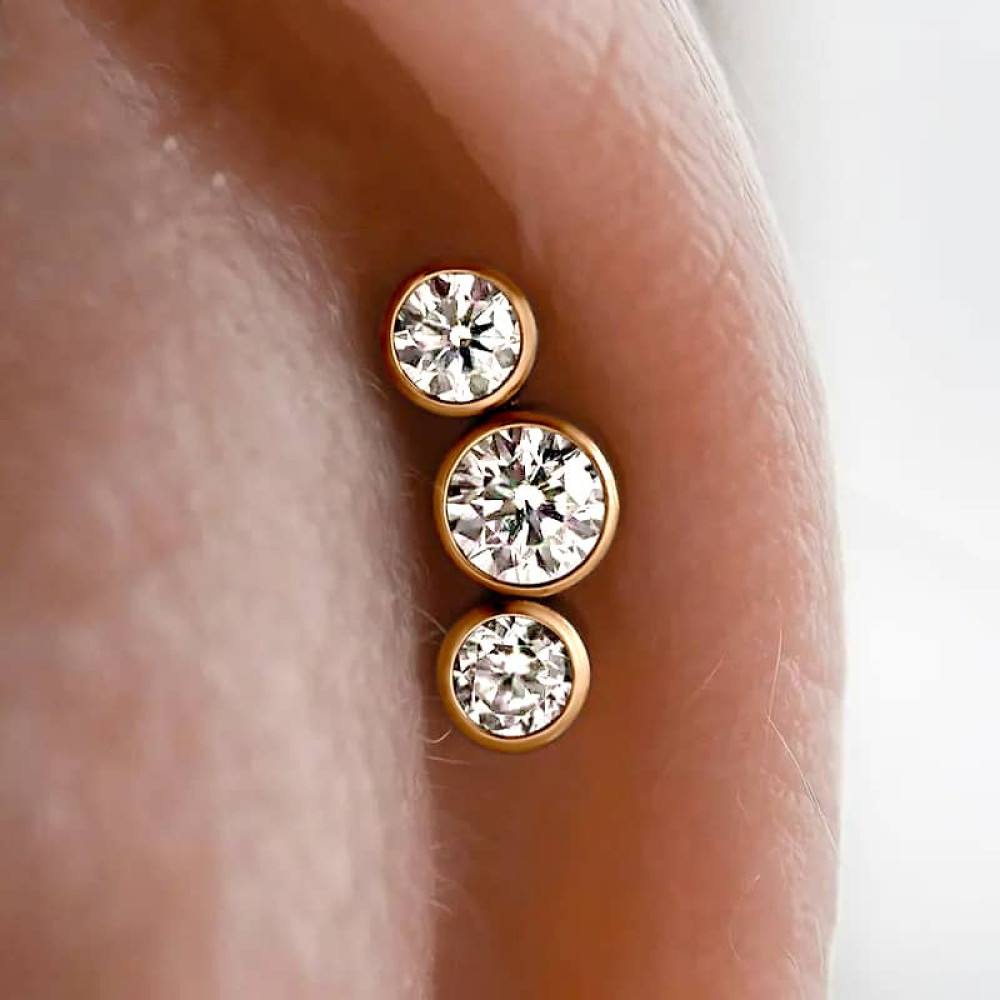 Золота сережка для хеліксу (з40069) - 2