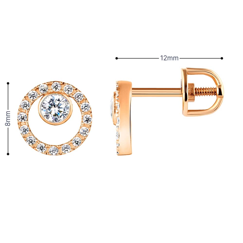 Золоті сережки-гвоздики (з40073) - 4