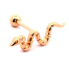 Золота сережка для хеліксу Змія (з40075шт)