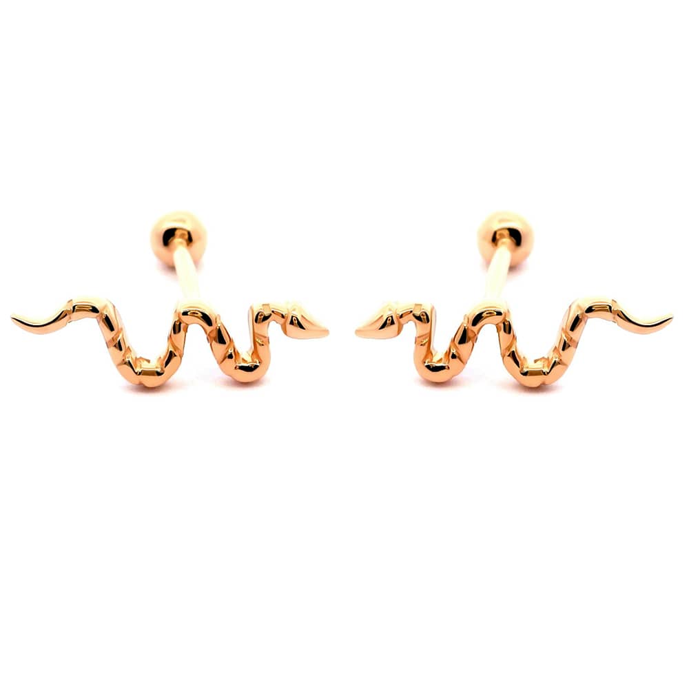 Золота сережка для хеліксу Змія (з40075шт) - 5