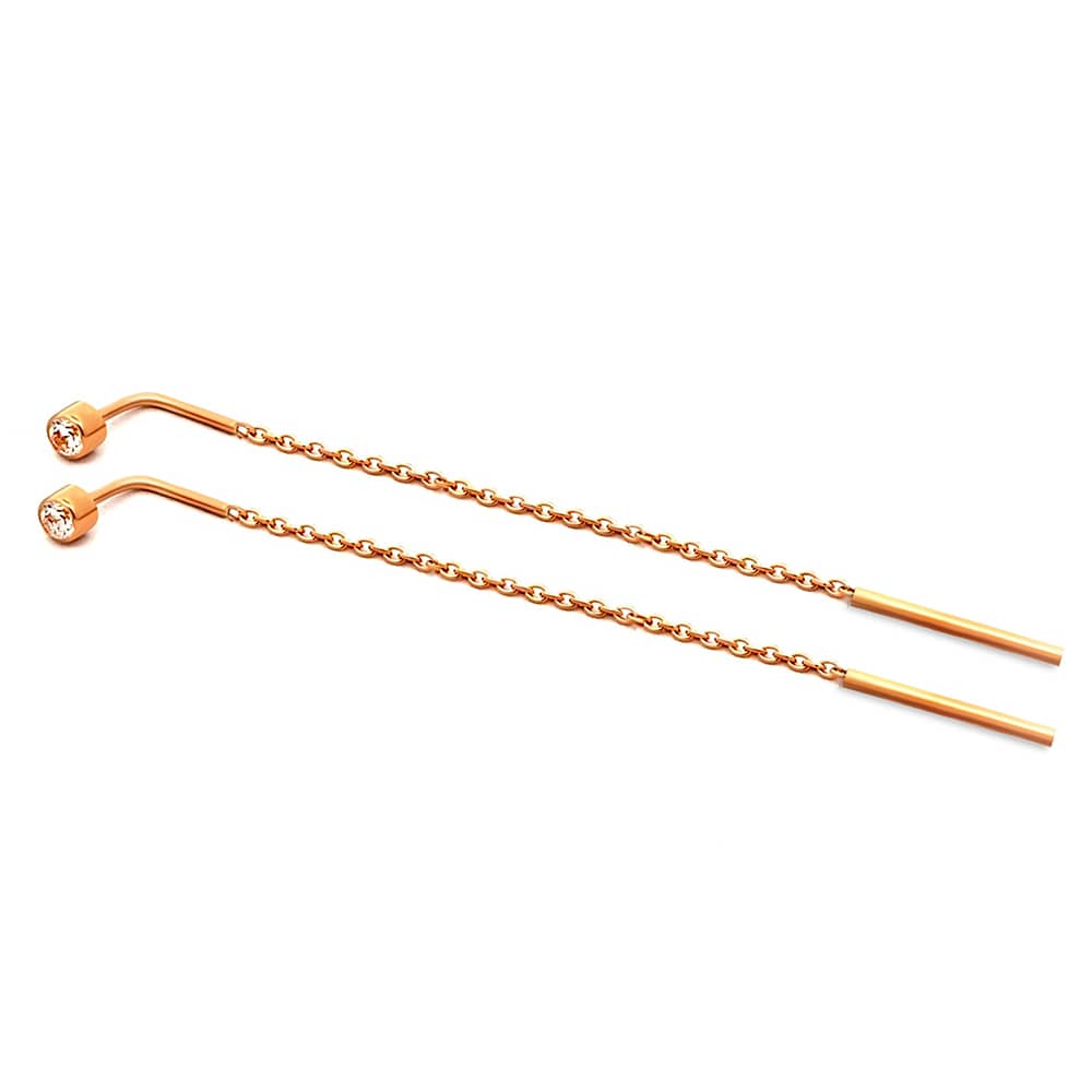 Золоті сережки-протяжки (з40076.1) - 6