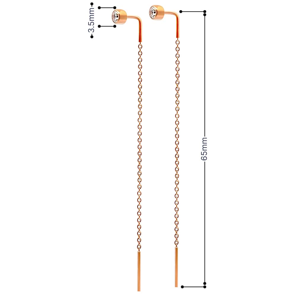 Золоті сережки-протяжки (з40076.1) - 3