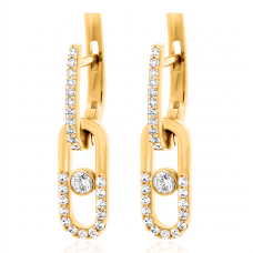 Сережки з жовтого золота (з40078)