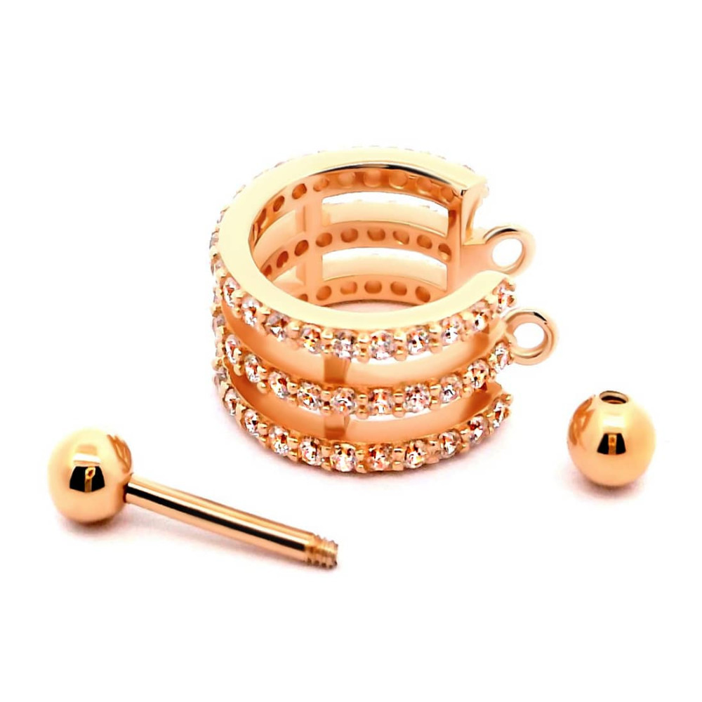 Золота сережка-кафа (з40081) - 6