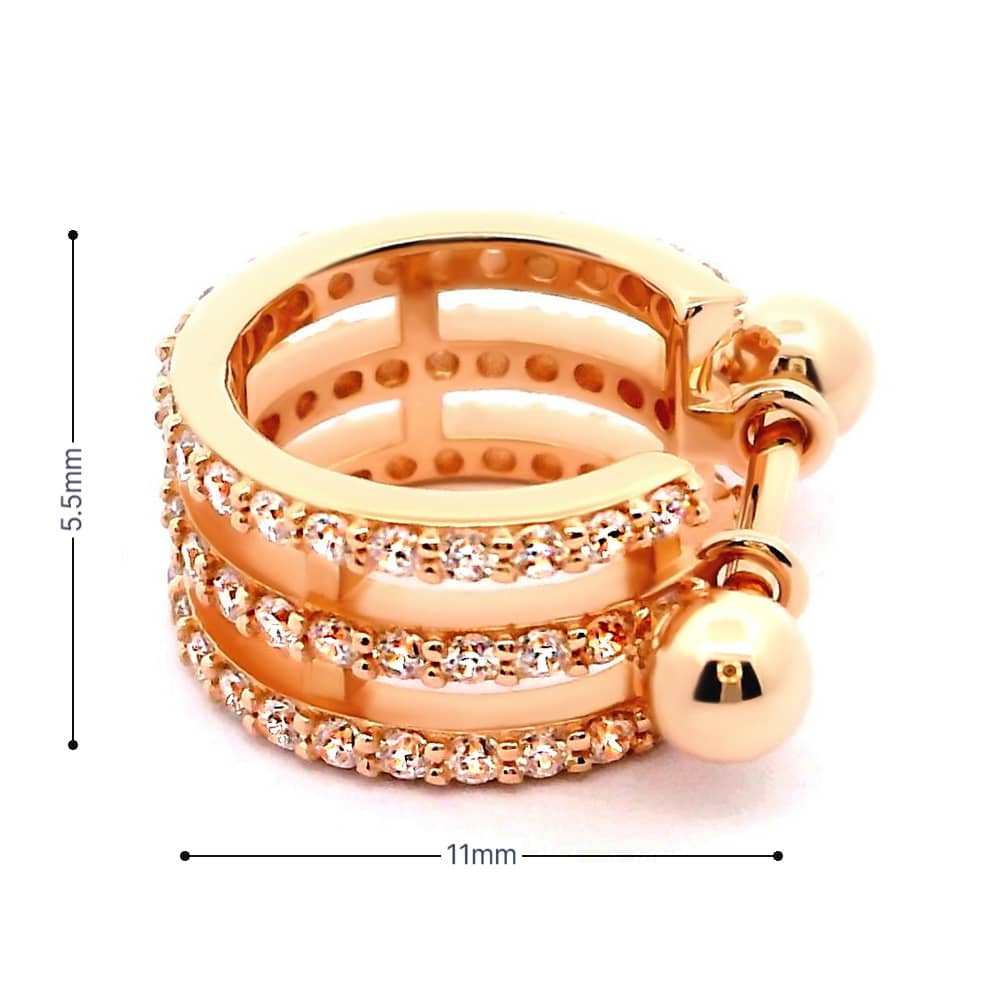 Золота сережка-кафа (з40081) - 7