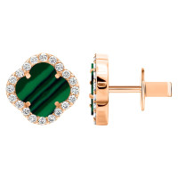 Золоті сережки Конюшина з малахітом (з40082.1) Рекомендації для вас