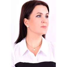 Золотий кулон Конюшина з перламутром (з7374.2) - 2