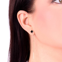 Золоті сережки-протяжки Конюшина з емаллю (з40083) Рекомендації для вас - 2