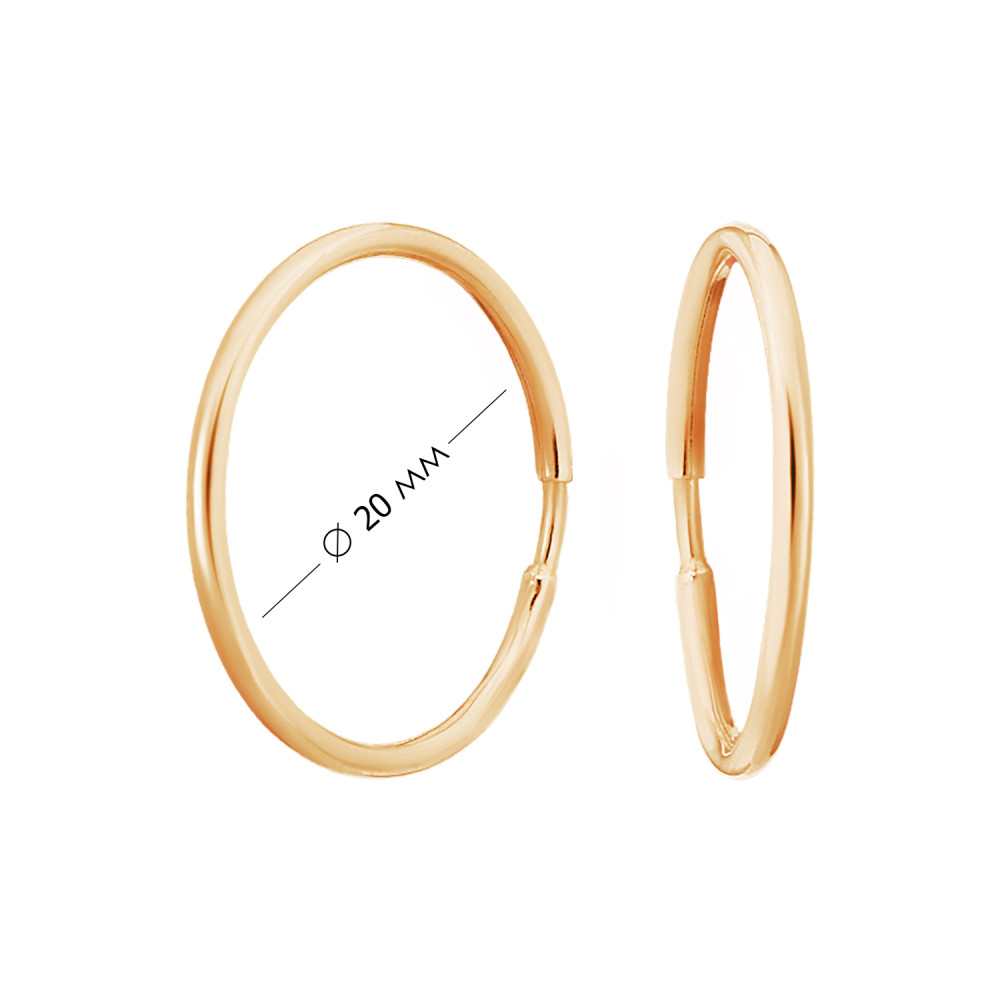Золоті сережки конго 20 мм (з4737) - 2