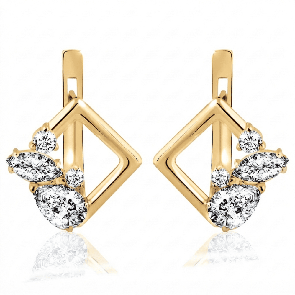 Сережки з жовтого золота Аура (з4964) - 1