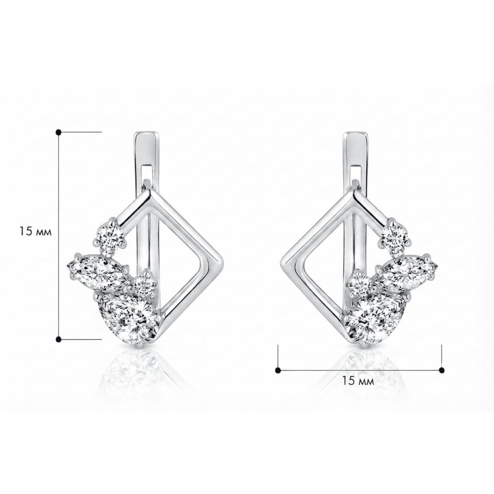 Серьги из белого золота Аура (з4964) - 2