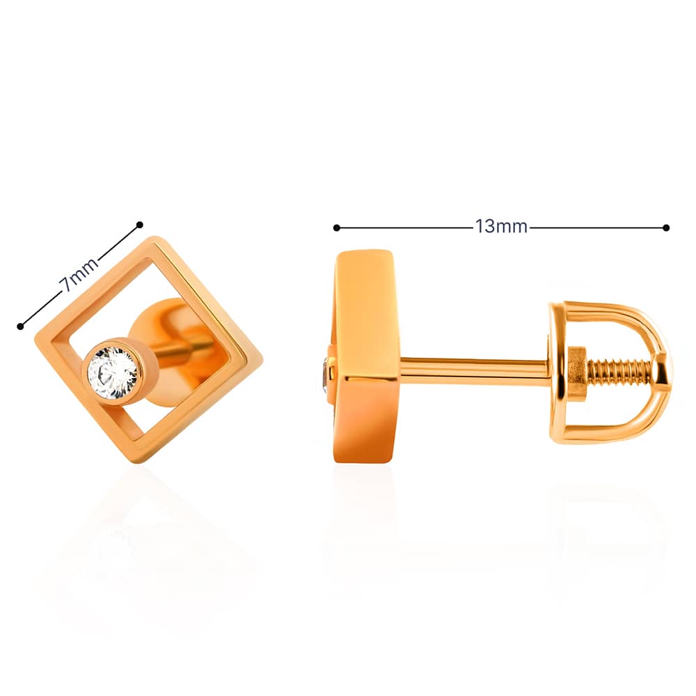 Золоті сережки-гвоздики (з4986) - 2