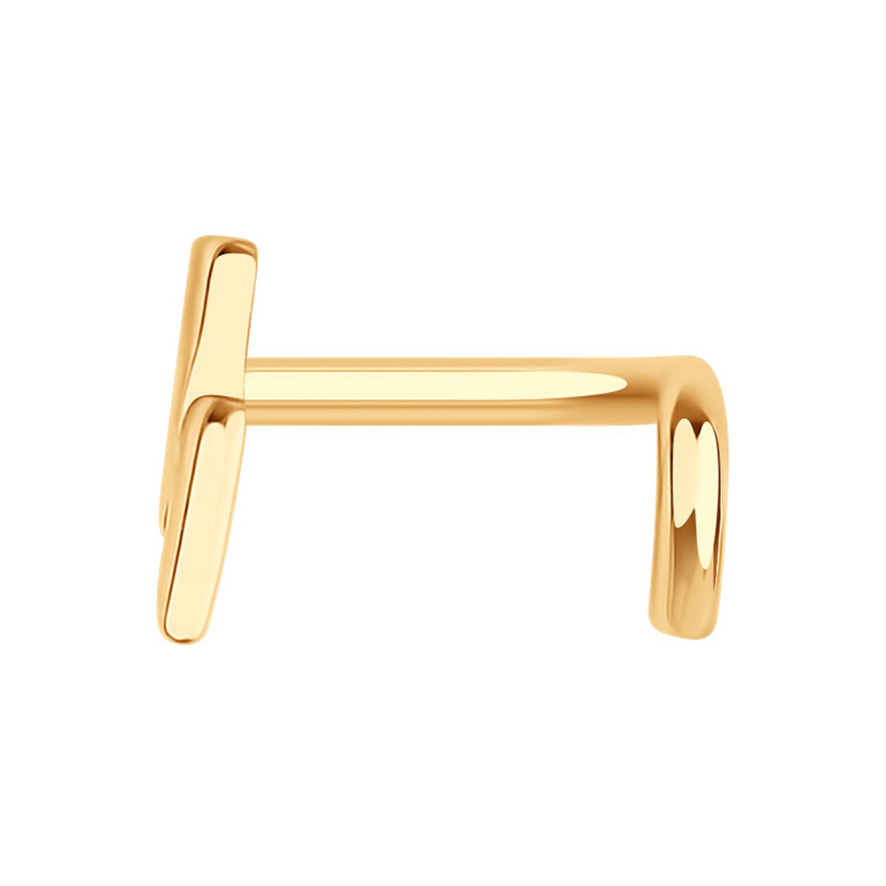 Золотий пірсинг в ніс Блискавка (з6034) - 3