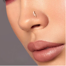 Золотий пірсинг в ніс Блискавка (з6034) - 2