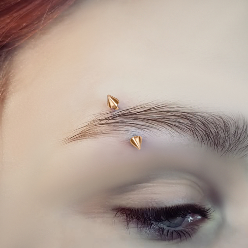 Золотий пірсинг у брову (з6037) - 2