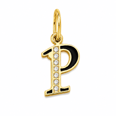 Кулон-літера з жовтого золота Р (з7057р)