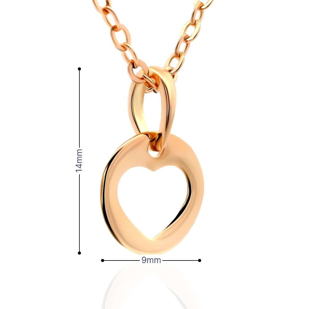 Золотий кулон Серце (з7290) - 5