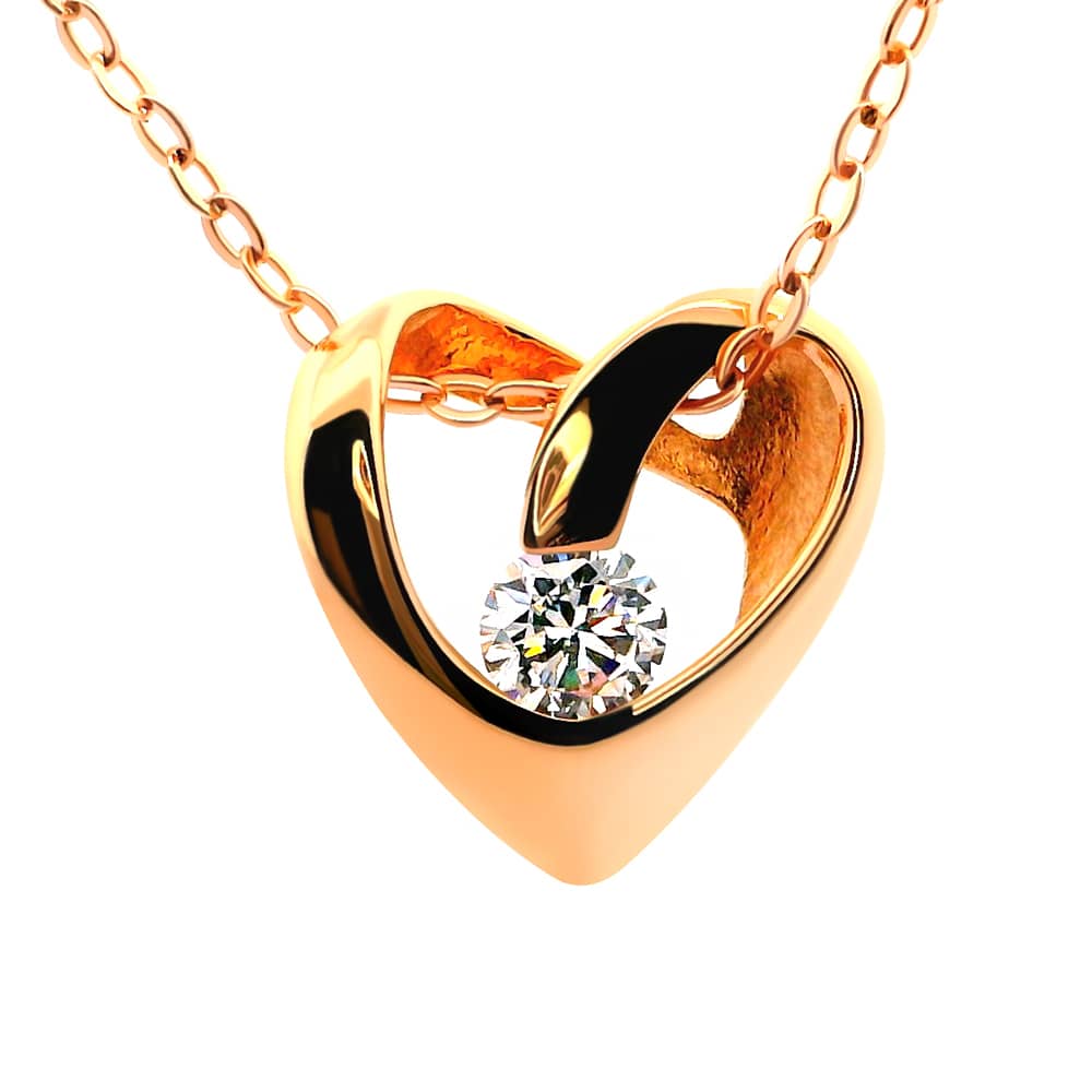 Золотий кулон Серце (з7340) - 1