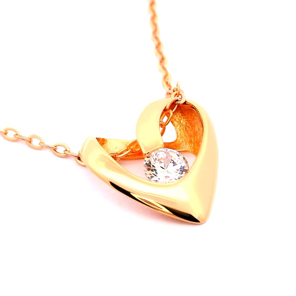Золотий кулон Серце (з7340) - 4
