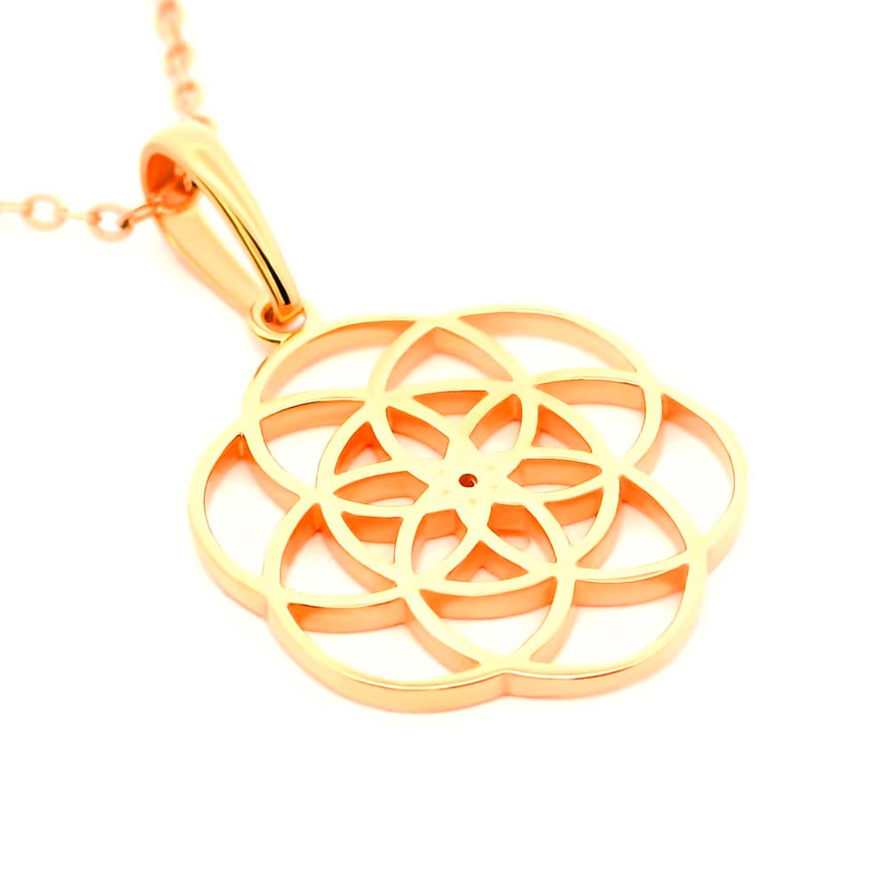 Золотий кулон Насіння життя (з7362) - 1