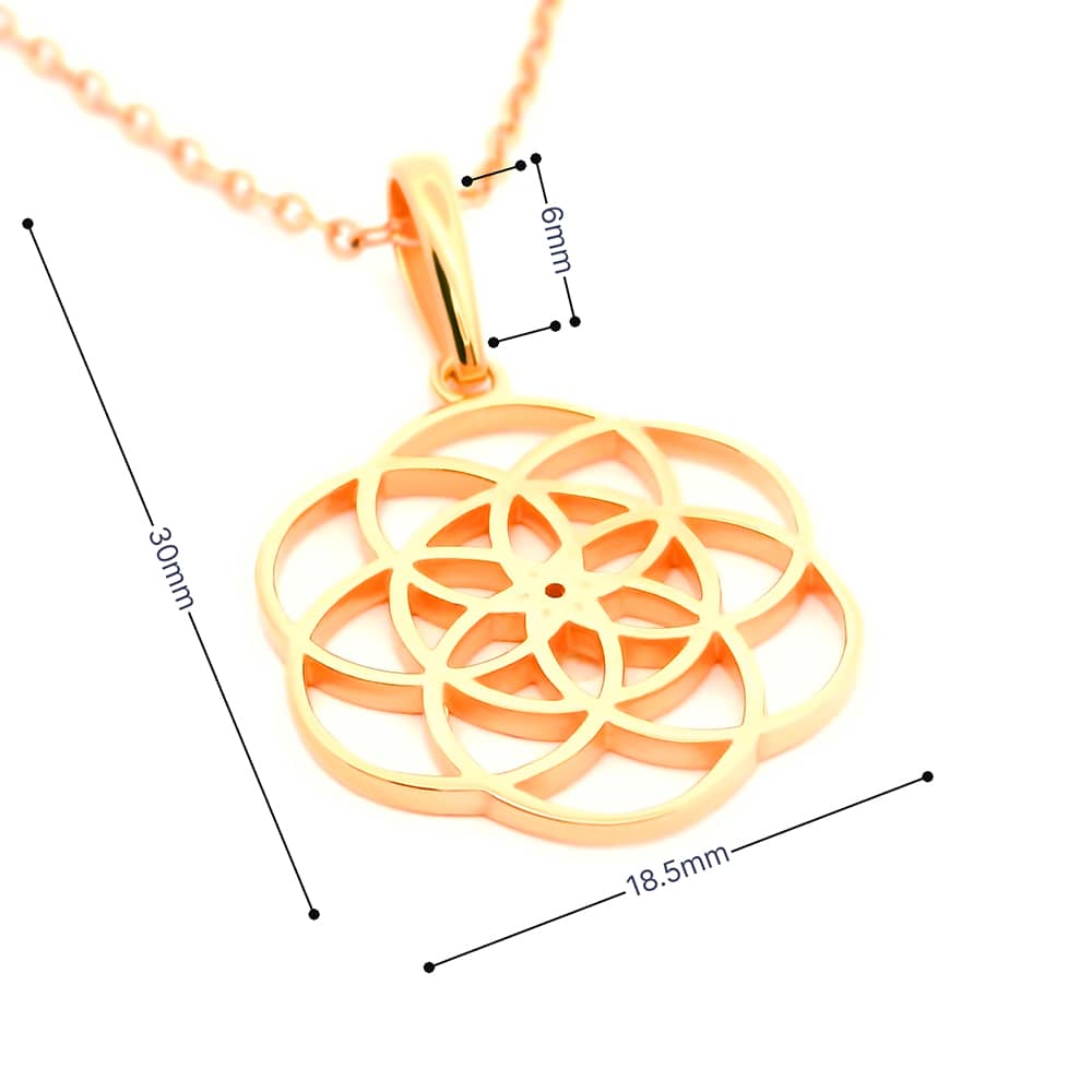 Золотий кулон Насіння життя (з7362) - 2