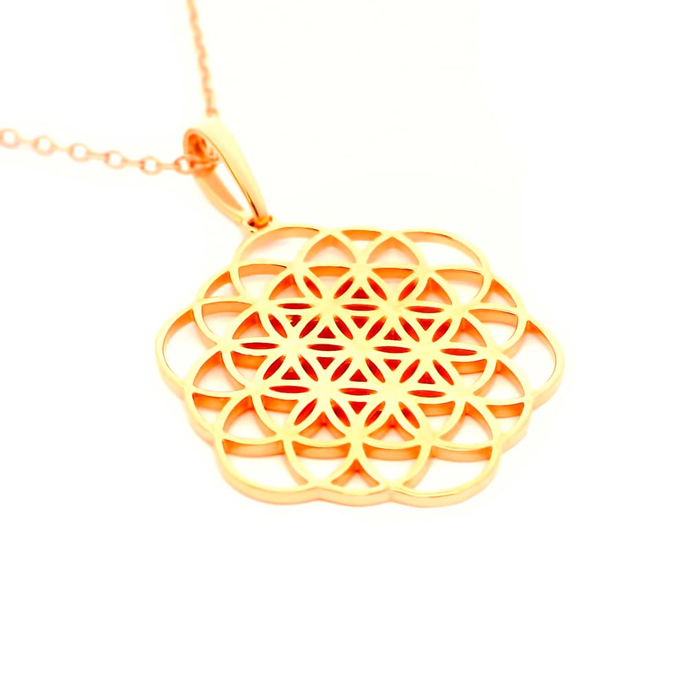 Золотий кулон Квітка життя (з7363) - 1