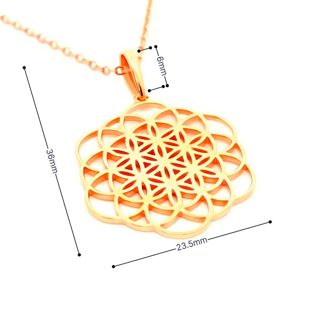 Золотий кулон Квітка життя (з7363) - 2